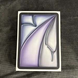 Apple iPad Box with Purple and Silver Design EMPTY BOX ONLY
